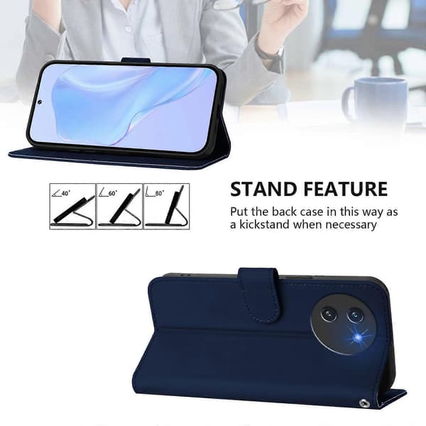 Skin Feeling Solid Color Leather Phone Case with Lanyard (For Doogee Note 59 / Note 59 Pro)
