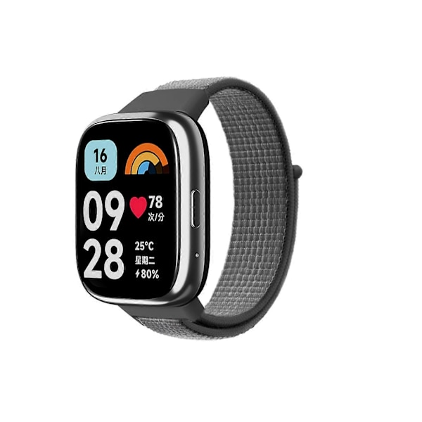 Til Xiaomi Redmi Watch 3 Lite/Watch 3 Active Nylon Urrem Loop Fastener Udskiftningsrem Style J