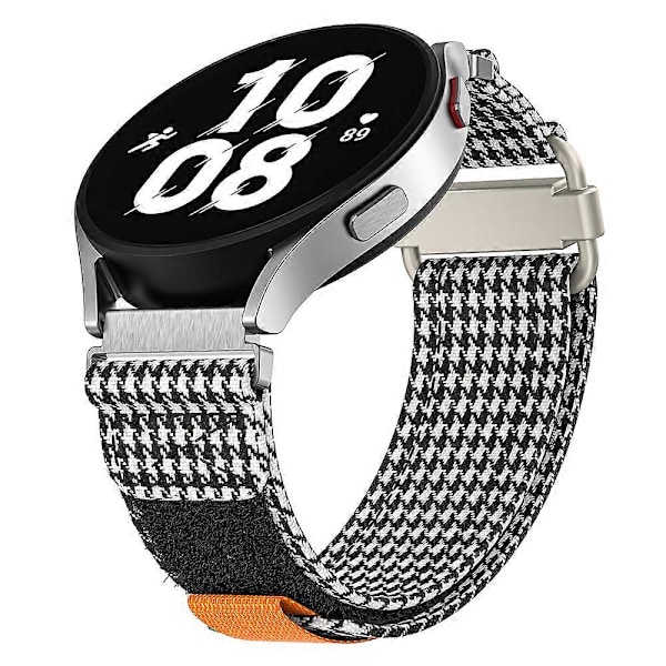 Til Samsung Galaxy Watch5/Watch 5 Pro/Watch 4/Watch 4 Classic Lærreds Urrem 20mm Loop Rem Style C