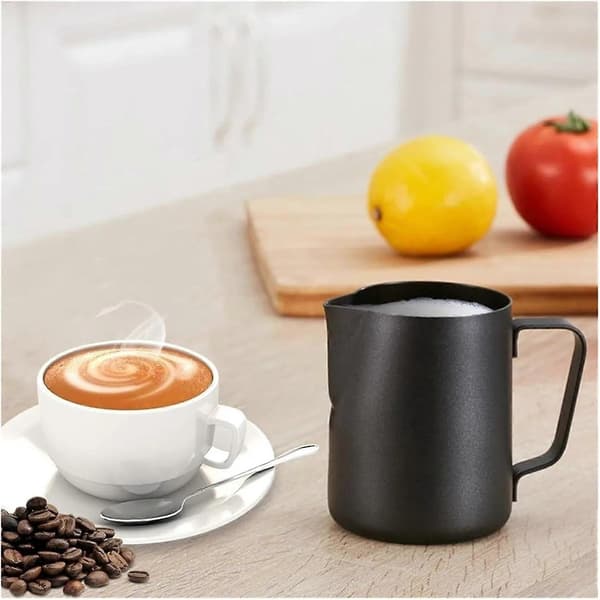 Mælkeskummerkande 350 ml rustfrit stål med præcis tud til latte art og cappuccino
