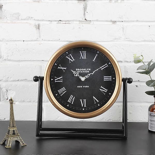 Bordsklocka Tyst Dekorativ Klocka Ornament Juldekoration