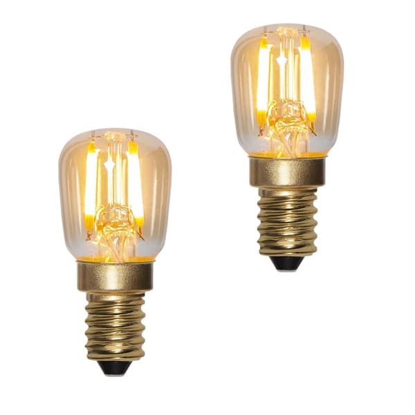 2 stk LED-lampe Amber E14 DECOLED for vindus- og bordlamper m_Super gave