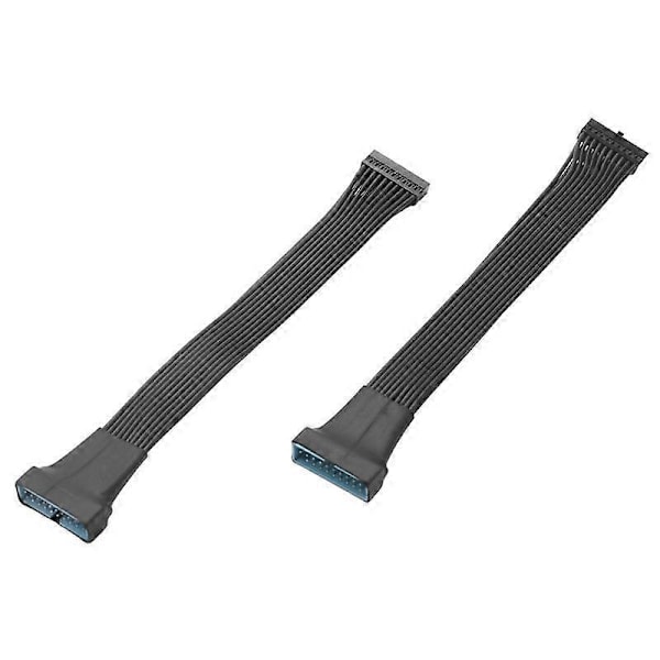 6X Liten Mini USB 3.0 19/20-stifts Intern Förlängningshuvud Adapterkabel för Moderkort 4,7 tum
