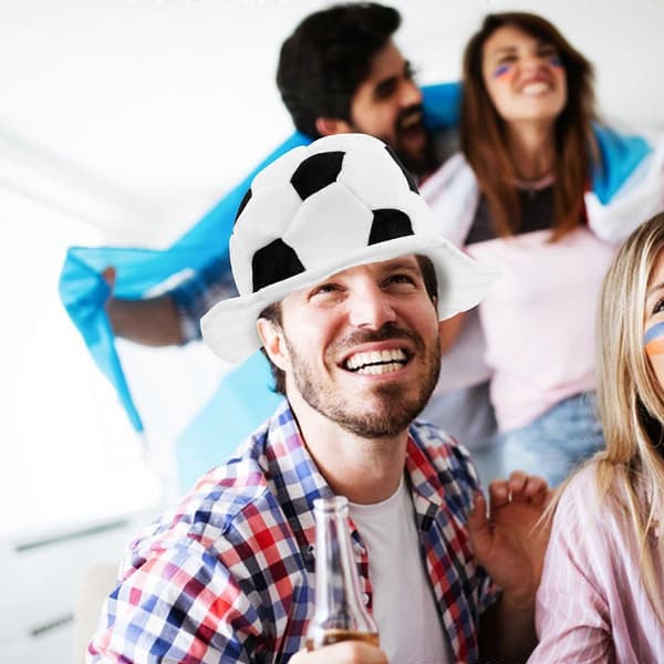 Fotballformet hatt Sportsfanshatt for 3 stk hodeplagg