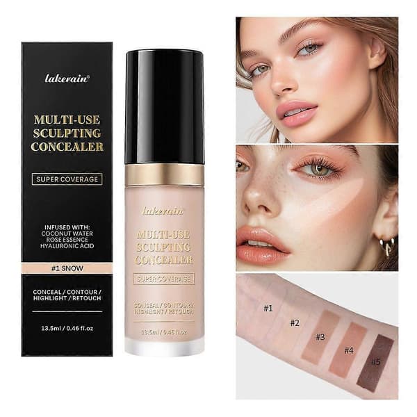 Super Coverage Multi-Use Concealer, Multi-Use Sculpting Concealer för Flawless Makeup - Full täckning, oljefri, långvarig, återfuktande Color 03