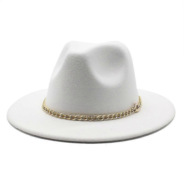 Voksen Hvit Filt Rodeo Cowboy Western Cowgirl Hatt Halloween Kostyme Tilbehør hvit L58-60cm