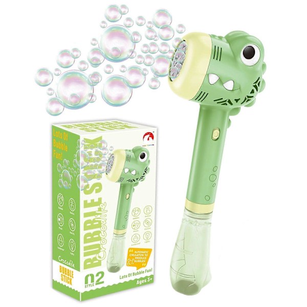 Kyckling Bubbelmaskin för Barn - Bubbelpistol med Ljus och Ljudeffekter - Bubbelstavsset för Fester och Utomhuslek - Födelsedagspresent för Pojkar och F Green