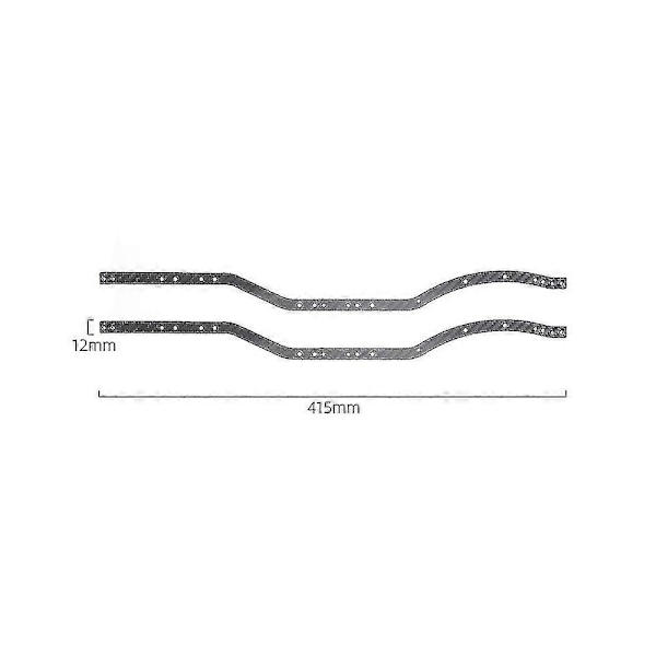 2 stk. Chassisrammeskinne Kompatibel med Axial Scx10 Ii 90046 90047 1/10 Rc Bil