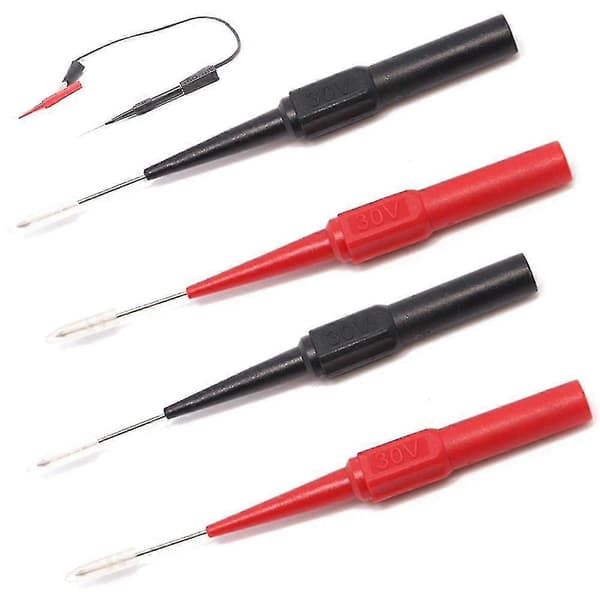 Multimeter Testledning Fluke Forlengelse Bakprober Skarpe Nåler Testing Mikropinner Red