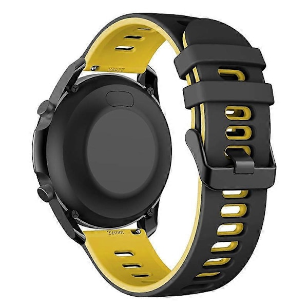 Samsung Galaxy Watch3 45mm / Garmin Venu 3 -kellon ranneke 22mm Kaksivärinen silikoninen kellon ranneke Style D