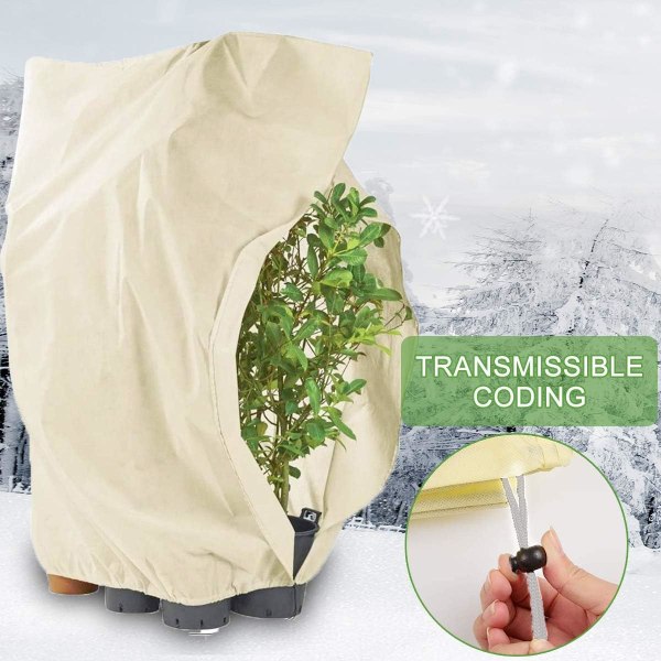 Cover för vinterväxter, växtfleecejacka för växter, återanvändbara buskjackor överdrag för vintern