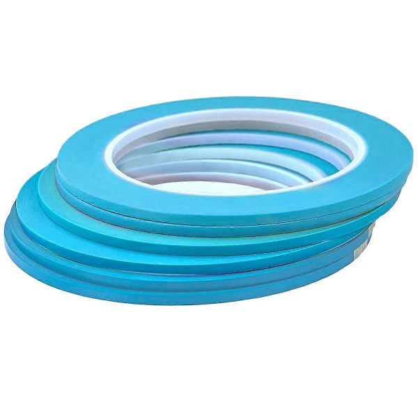 6 Rullaa Hienolinjateippi Korkean lämpötilan vinyylinen hienolinjateippi Maalarinteippi Sininen (1/8 tuumaa 6 kpl) Blue