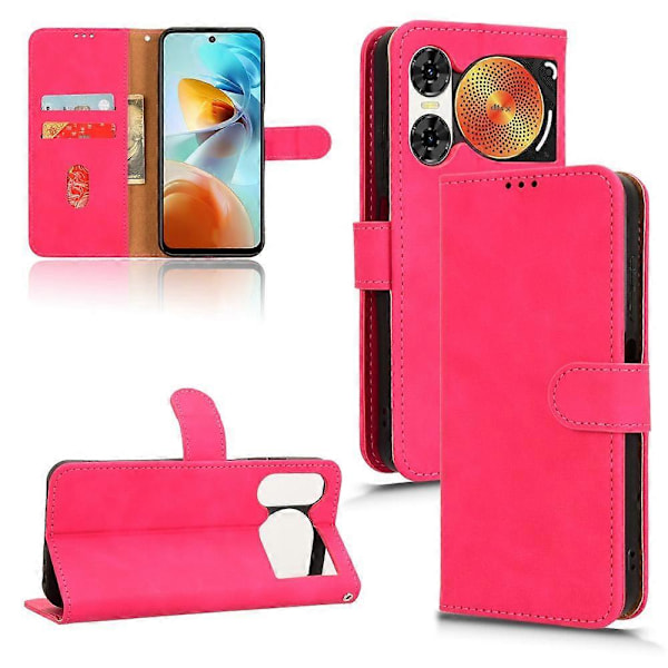Magnetiskt Flip Läderfodral med Hudkänsla Rose Red For ZTE nubia Music 2