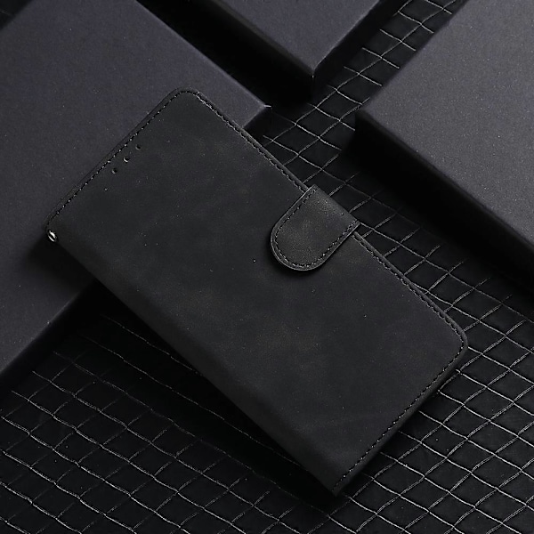 Magnetiskt Flip Läderfodral med Hudkänsla Black For ZTE nubia Red Magic 10 Pro