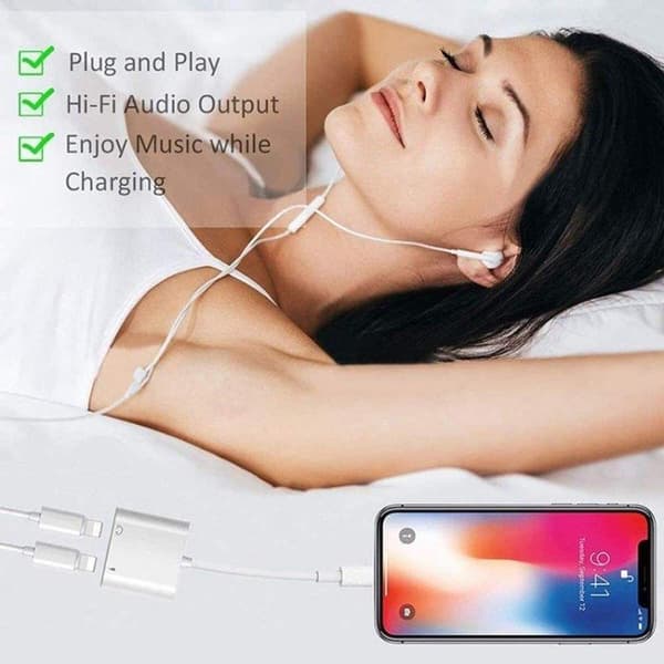 Kuulokkeiden ja latausadapterin Lightning x2 - Lightning