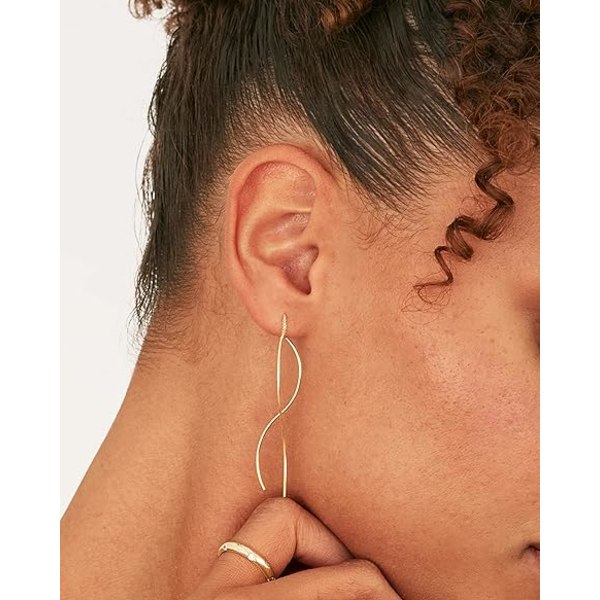 Kvinnors 14K guldpläterade 925 Sterling Silver Post Pierced Örhängen | SHOPBOP Minimalistiska guldkedja örhängen