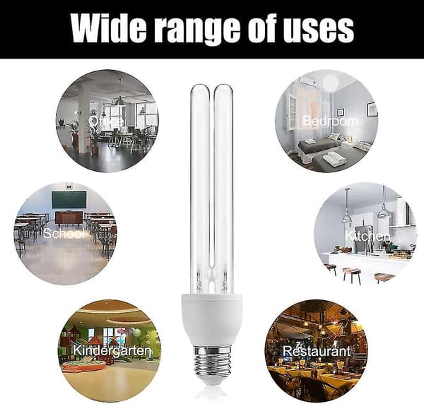 25W E27 UV Sanitizing Lamp Quartz Tube 254nm UVC Sterilization With Ozone 360 Lighting Angle Cisea