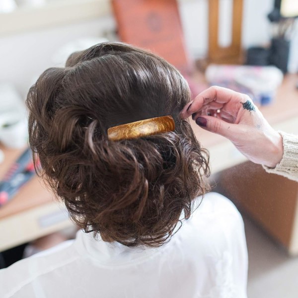6 delar hårspännen för kvinnor Hårklämmor Håraccessoarer Stor fransk hårnål Retro hårspänne, 6 färger (klassiskt mönster)