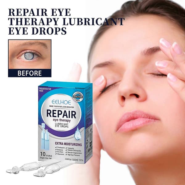 Eye Drops, Gentle Hydration, Refreshing Eye Care, Soothing Relief, 1 Set