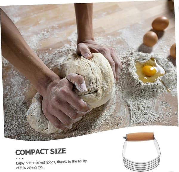 Deigskrape og bakverksskjærer i rustfritt stål med ergonomisk håndtak for brød- og pizzabaking