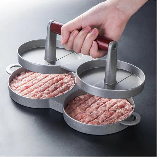Hamburgerpress med pappersdesign, enhetlig rund biffpressform för köksmatlagning