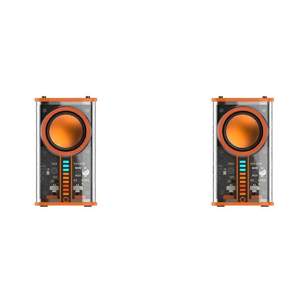 2X K07 Mecha Högtalare Transparent Trådlös Bluetooth 5.0 Stereo Surround Högtalare TWS Ljudspelare