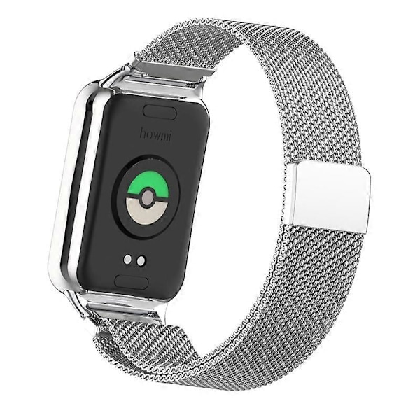 Type I Magnetisk rem i rustfrit stål Milanese urrem med stik til Xiaomi Smart Band 8 Pro Style A