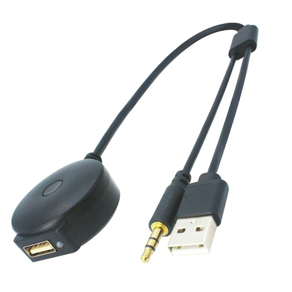 Trådlös Bluetooth musikgränssnittsadapter, kompatibel med iPod-integration i bilen (USB/AUX-kontakt)