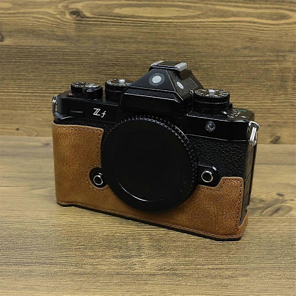 Typ C För Nikon ZF PU Läder Kameraväska Batteriöppning Anti-fall Skyddande Fodral Style C