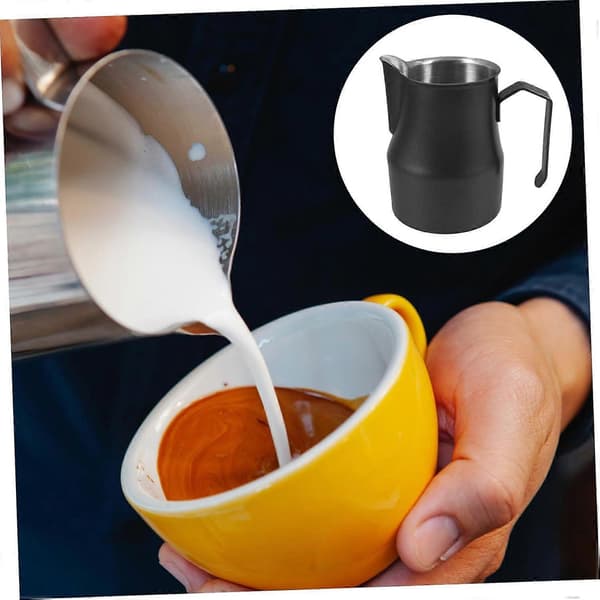 Mælkeskummerkande med præcisionsstuds i rustfrit stål til latte art, espresso og cappuccino