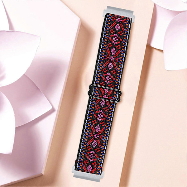 For SyncUP Kids Watch Jacquard Elastisk Nylonrem Justerbart Smartklokkebånd Style G