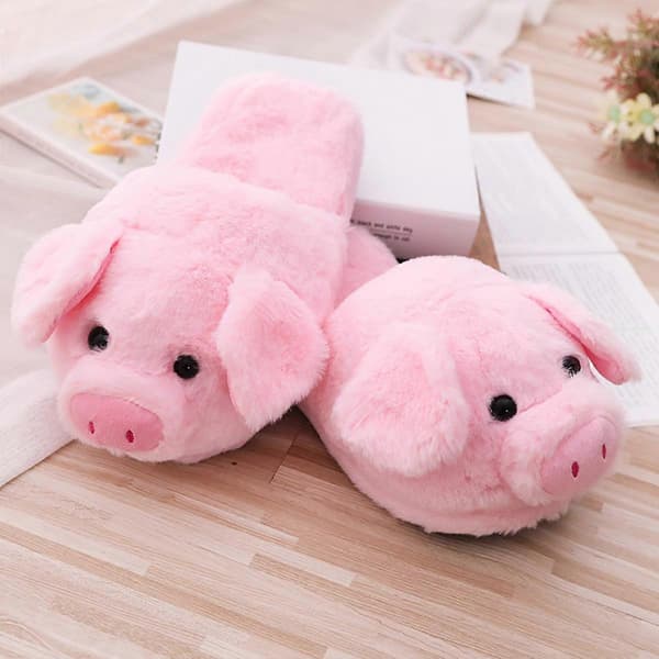 Piggtofflor i Bomull, Varma Hemtofflor, Plyschtofflor
