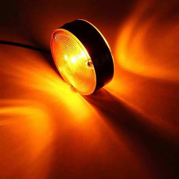 2X 24V Universal LED Position Light Side Marker Light Double-Sided Lamp for Truck Trailer Boat