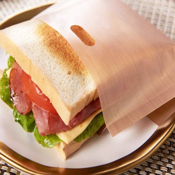 10 st brödrostpåsar Återanvändbara för grillade ostsmörgåsar - Non Stick Toastpåse (16*16,5 cm)
