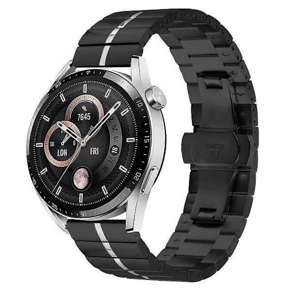 Älykellon ranneke Garmin Vivoactive 4 -kelloon, ruostumatonta terästä, perhoslukolla Style A