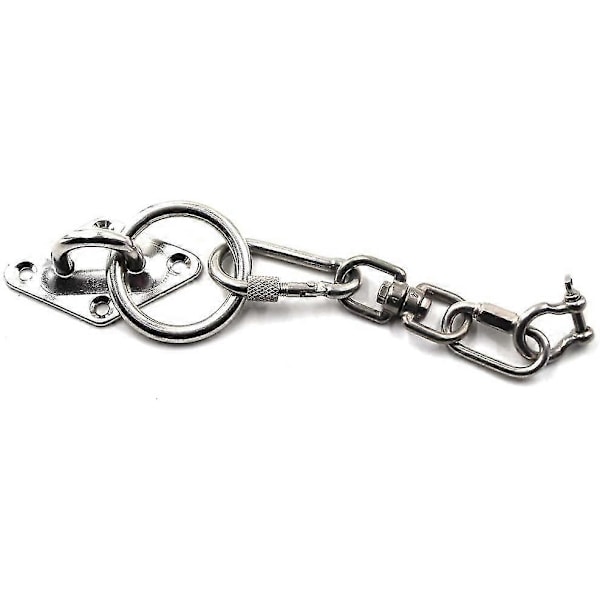 M6 Loftkrog 304 Rustfrit Stål Vægmonteringskrog Til Yoga Swing, Båd Hardware 4 Pakke (skruer Inkluderet)