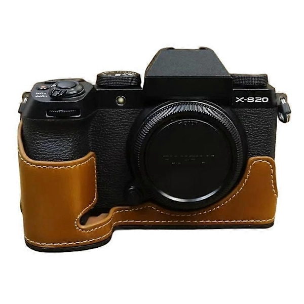 Typ C För Fujifilm X-S20 Anti-Rep PU Läder Kamera Bottenlock Halvkroppsfodral Lätt att Stil D