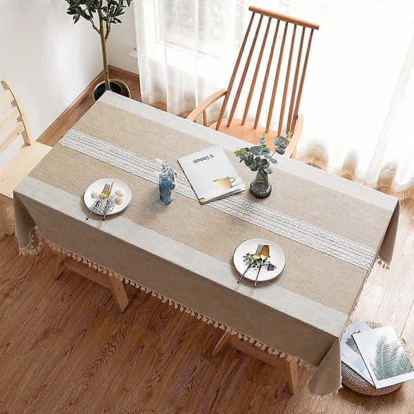 Pletafvisende duge (lysebrun, 140 x 180 cm) Rektangulær dug