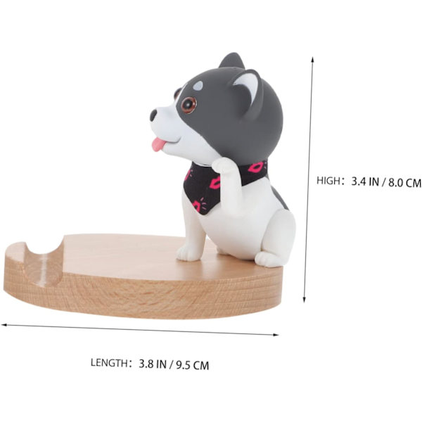 Stykker af træ, søde bil mobilholder stativ til telefon model dock gaver design træ celle skrivebord tegneserie dyr figur indretning i skrivebordstop