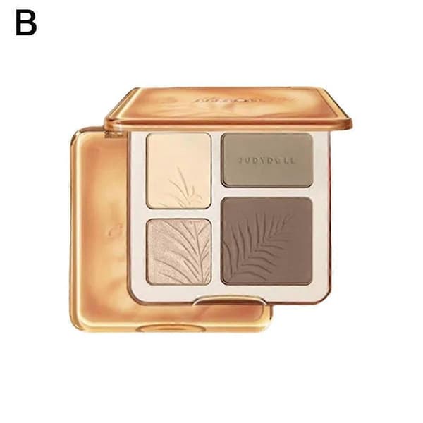 Judydoll Highlighter og Contour Palette Multi-Purpose Silkepudder til Naturlig Definition 02 Tree Shadow Disk