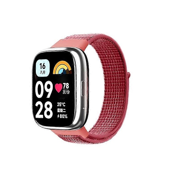 Til Xiaomi Redmi Watch 3 Lite/Watch 3 Active Nylon Urrem Loop Fastener Udskiftningsrem Style K