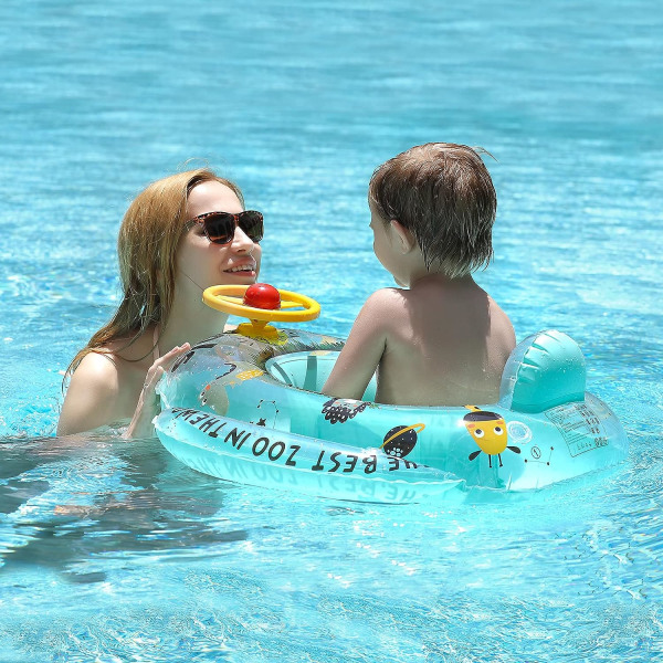 Baby Uppblåsbar Swim Float Seat Båt Pool Simring för toddler