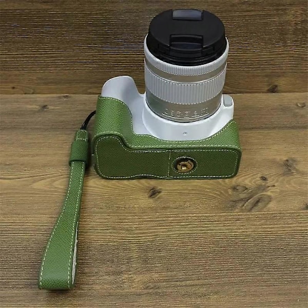 Type D PU Læder Kamerabunddæksel med Skruedesign Halv Kamerataske til Canon EOS 200D/200D II Style B