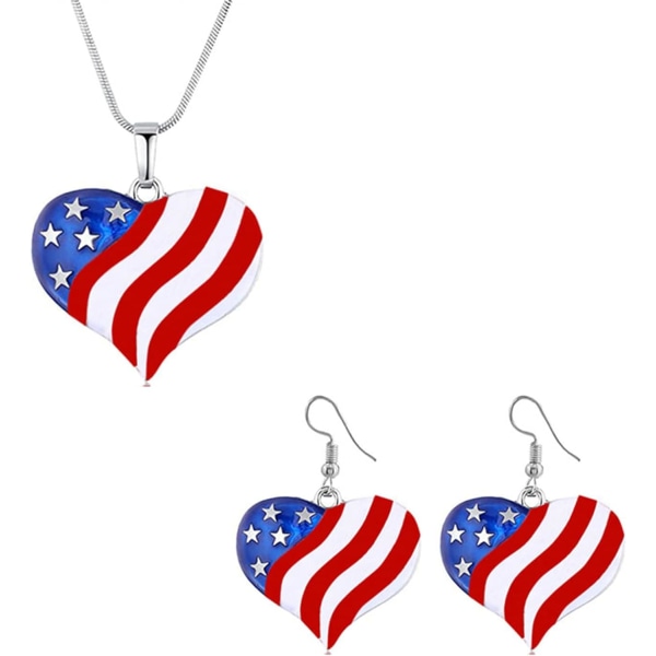 Heyone American USA Flag Örhängen för kvinnor Flickor Patriotic Röd Vit Blå Flip Flop Sandal Cubic Zircon Dangle Drop Örhängen