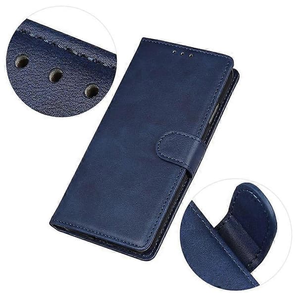 Compatible Case for Samsung Galaxy A17, Cowhide Texture, Leather Wallet, Phone Case (Blue)