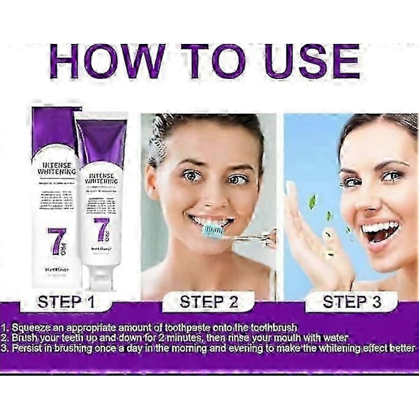 1-3X 7-Pro Intensive Toothpaste, 7PRO Intense Whitening Toothpaste with 7 2025 2PCS