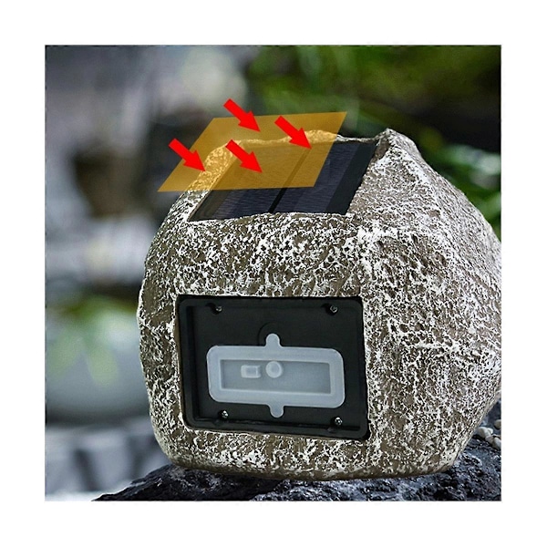 Solar Trådløs Bluetooth Høyttaler - Hage Lyd Vanntett Fjernkontroll Analog Stein Rock Høyttaler L