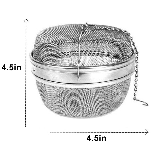 Spice Ball Herb Infuser Extra Large 4.5\"D, Ruostumaton teräs