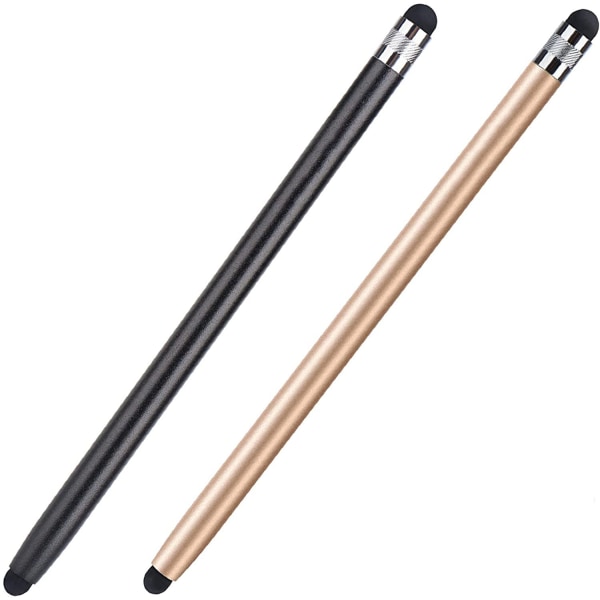Stylus för pekskärm (2 st), känslig kapacitiv stylus 2 i 1 pekskärmspenna för iPad iPhone surfplatta Samsung Galaxy alla universal pekenheter