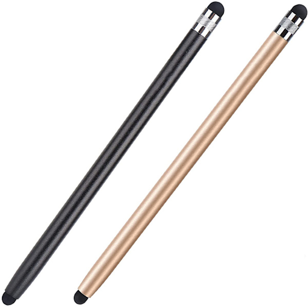 Stylus til touchskærm (2 stk.), følsom kapacitiv stylus 2 i 1 touchskærm pen til iPad iPhone tablet Samsung Galaxy alle universelle touch-enheder